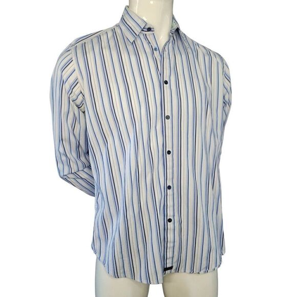 Ted Baker Men's Striped Evening Shirt (Size 4) - Picture 1 of 7